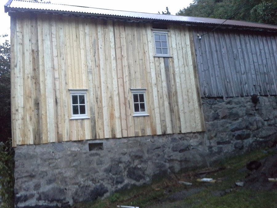 potet93: renovering av gammelt tømmerhus ca 1850 - 20130916_194415.jpg - potet93