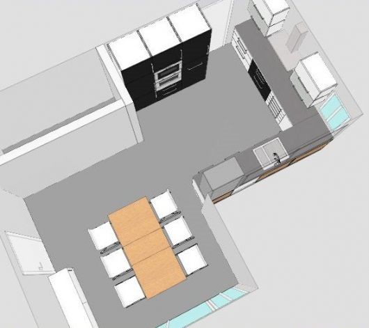 Ikea kjøkken med abstrakt hvit og nexus brunsort kjøkkenfronter ...